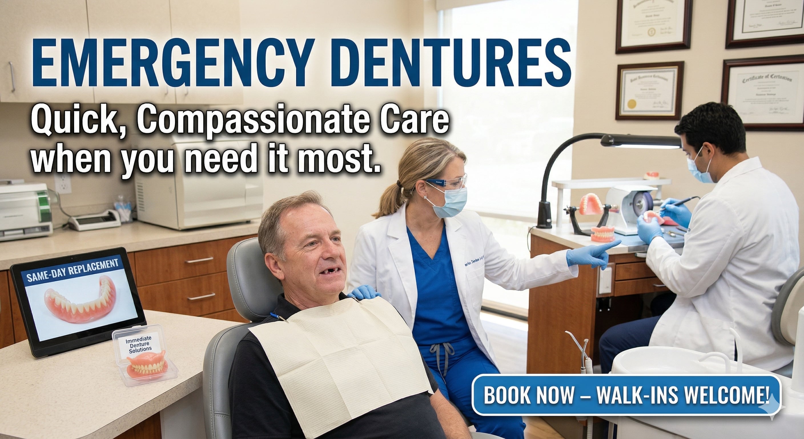 Emergency Dentures service information